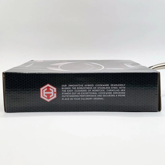 Caraclad Hex 9.5" Hybrid Frying Pan Stainless Steel Nonstick Elevated Cooking - Picture 3 of 4